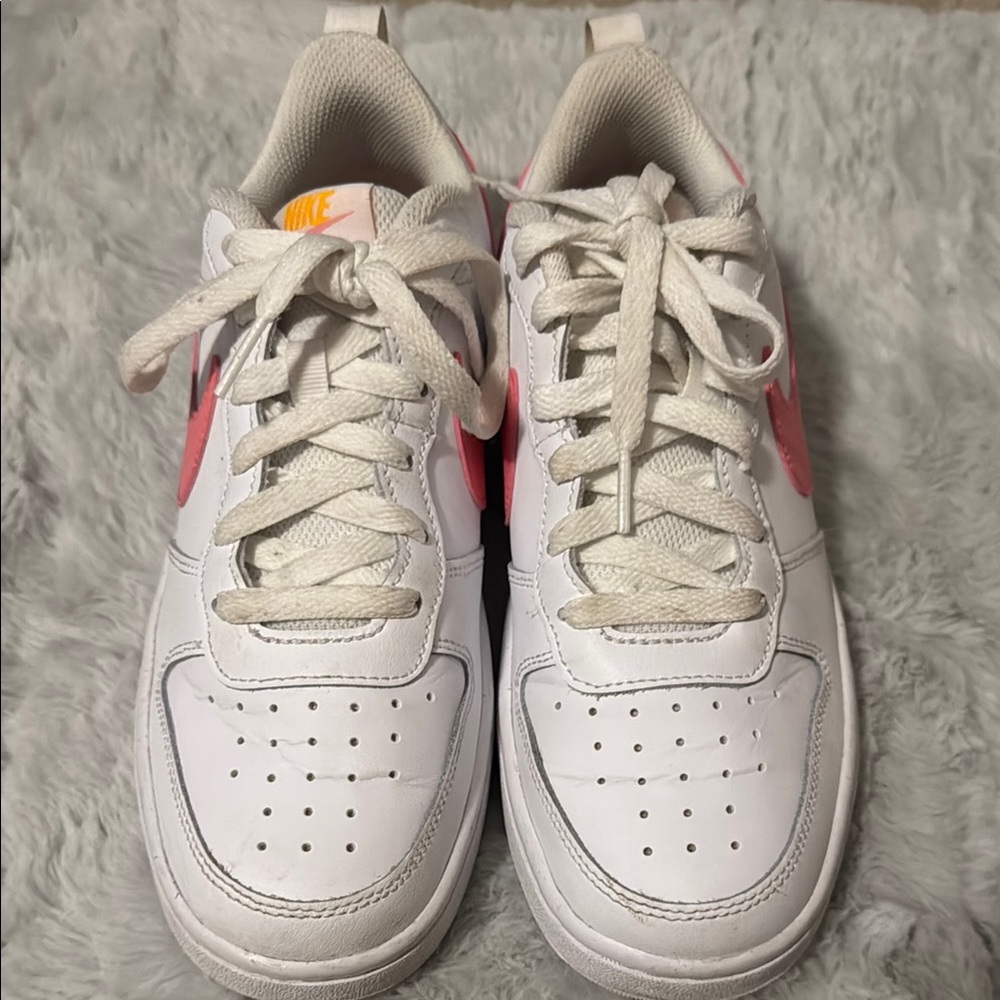 Nike White and Pink Sneakers